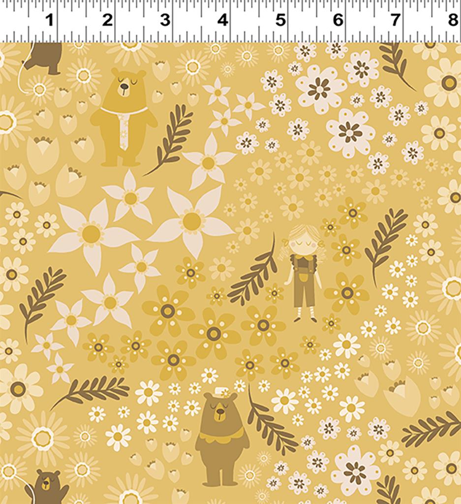 Clothworks Little Goldi Meadow Gold Y3670-68