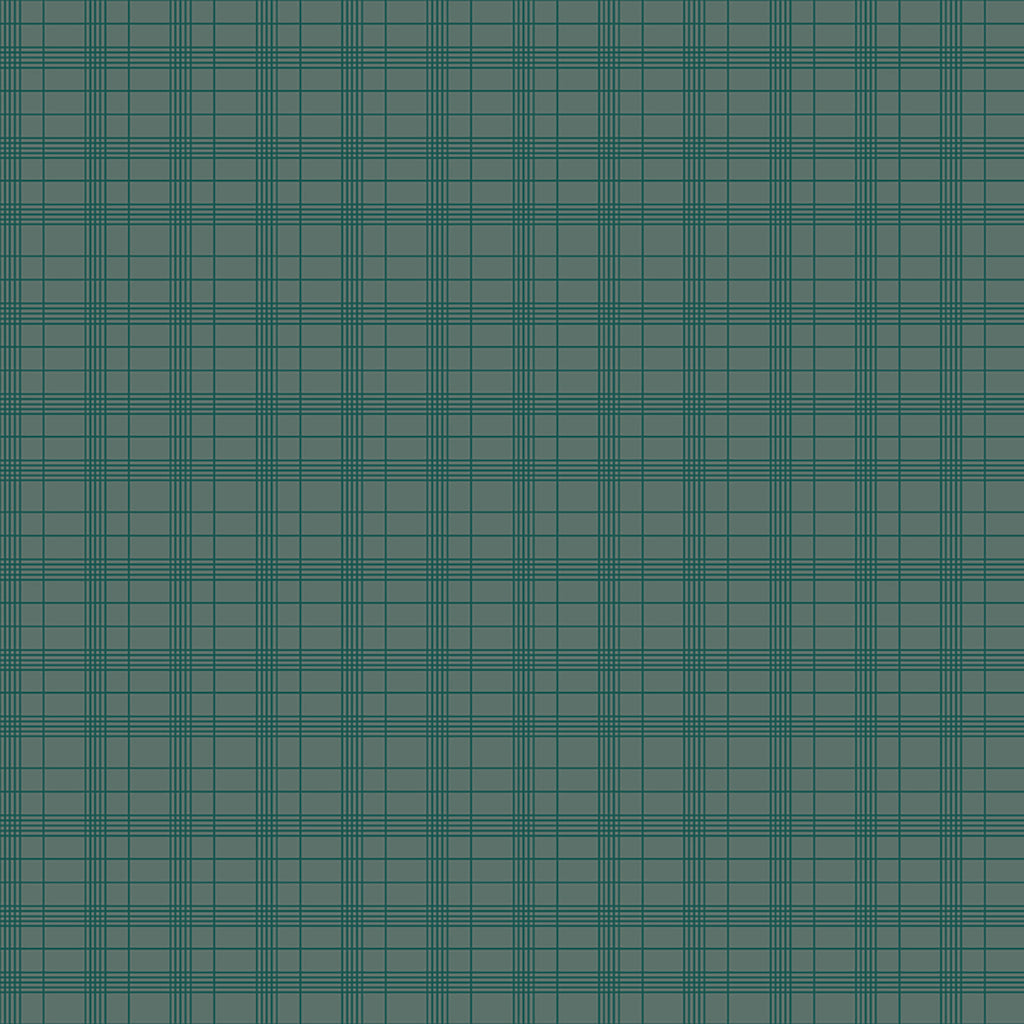 Clothworks Little Goldi Plaid Dark Teal Y3671-105