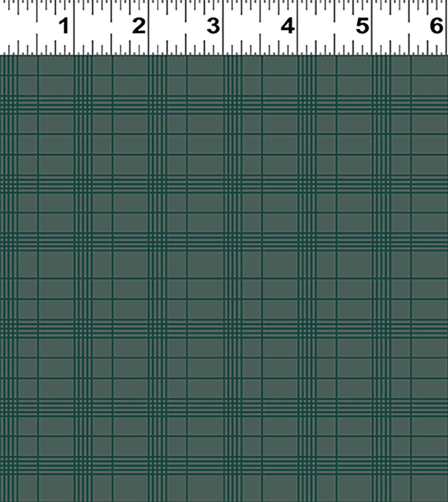 Clothworks Little Goldi Plaid Dark Teal Y3671-105