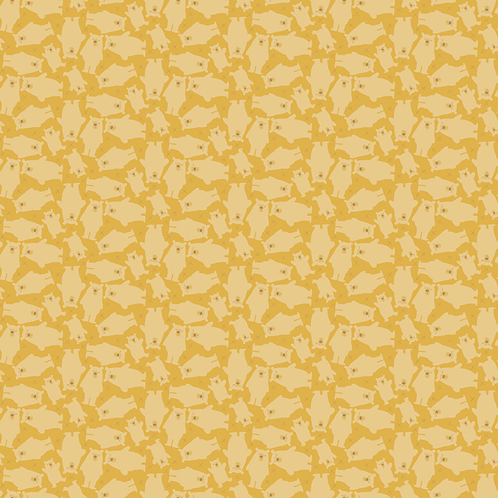 Clothworks Little Goldi Bears Dark Gold Y3672-69