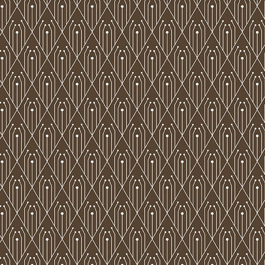 Andover Century Prints Deco Diamonds In Chocolate CS-29-Chocolate
