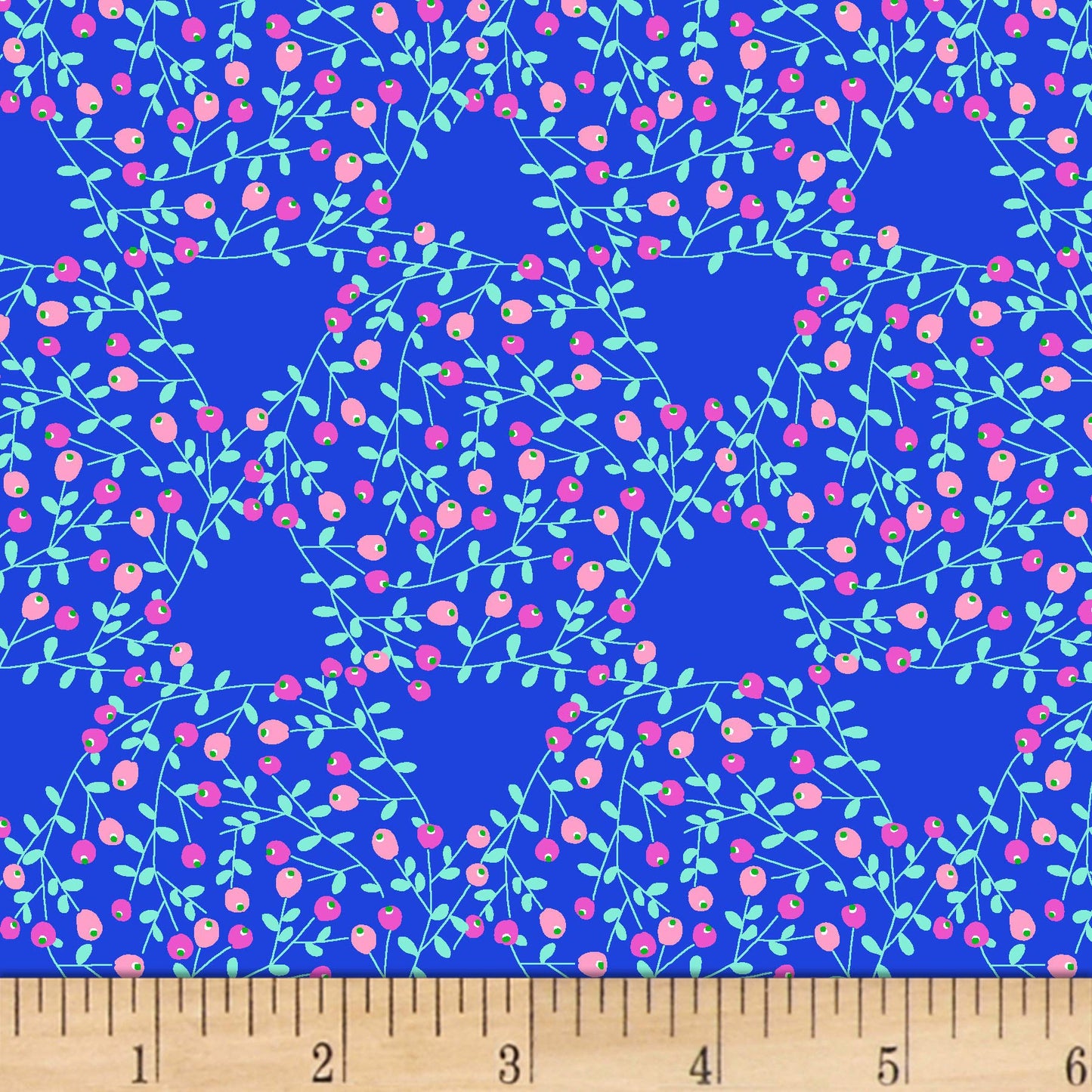 P&B Textiles Ayumi Vine & Buds Dark Blue 03148DB