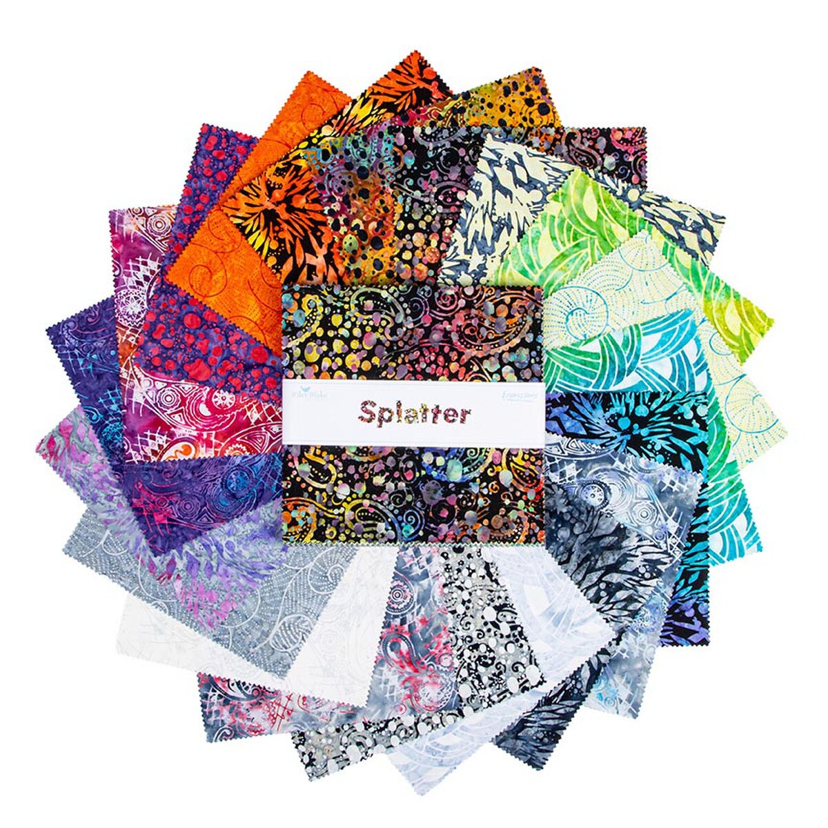 X1010 Riley Blake Batiks Splatter 10" Stacker Squares 42 pieces