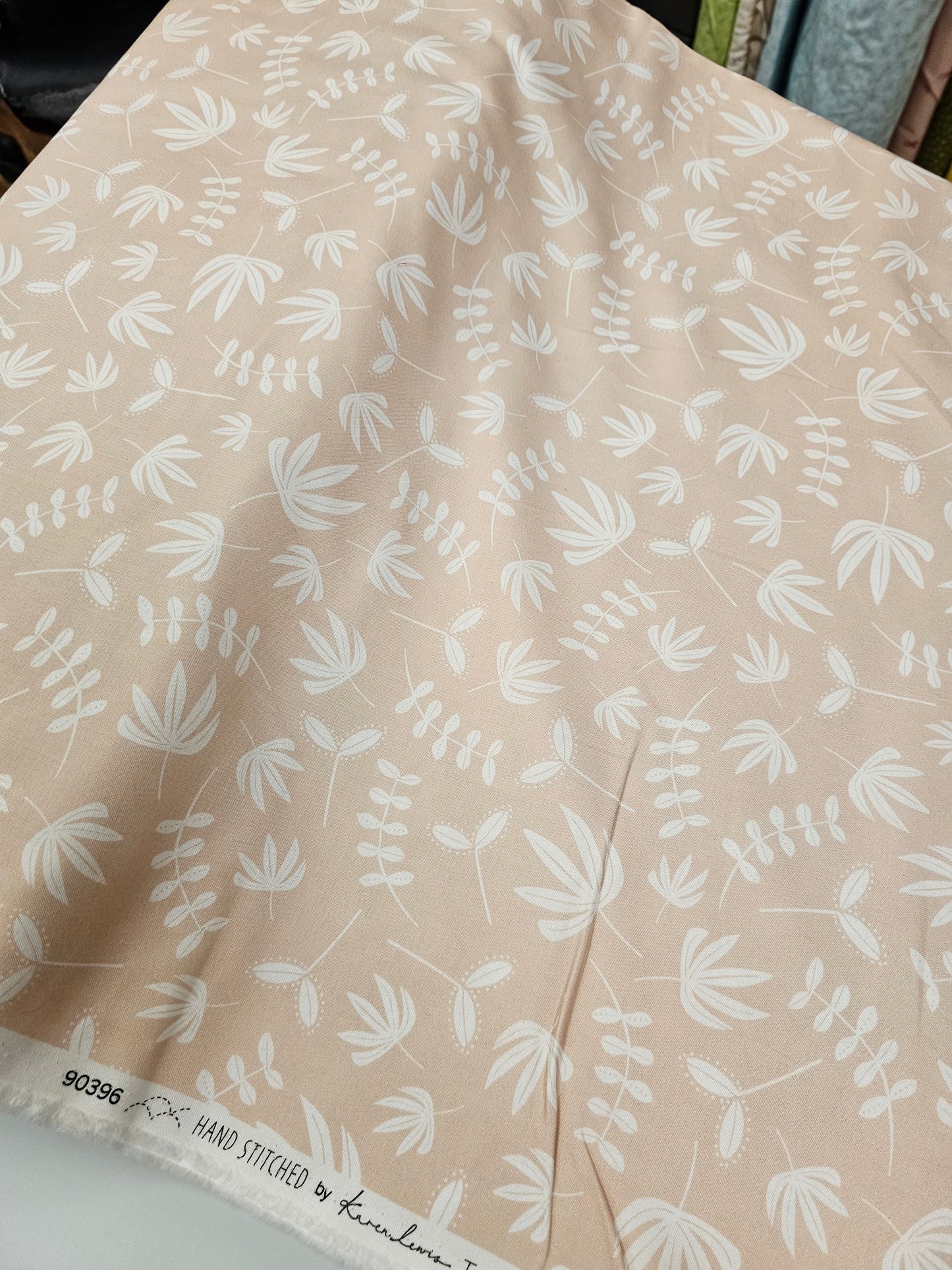 Figo (a division of Northcott) Hand Stitched Plants Coral
