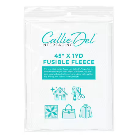 B1001 Callie Del Fusible Fleece Interfacing 1 yd x 45 inch