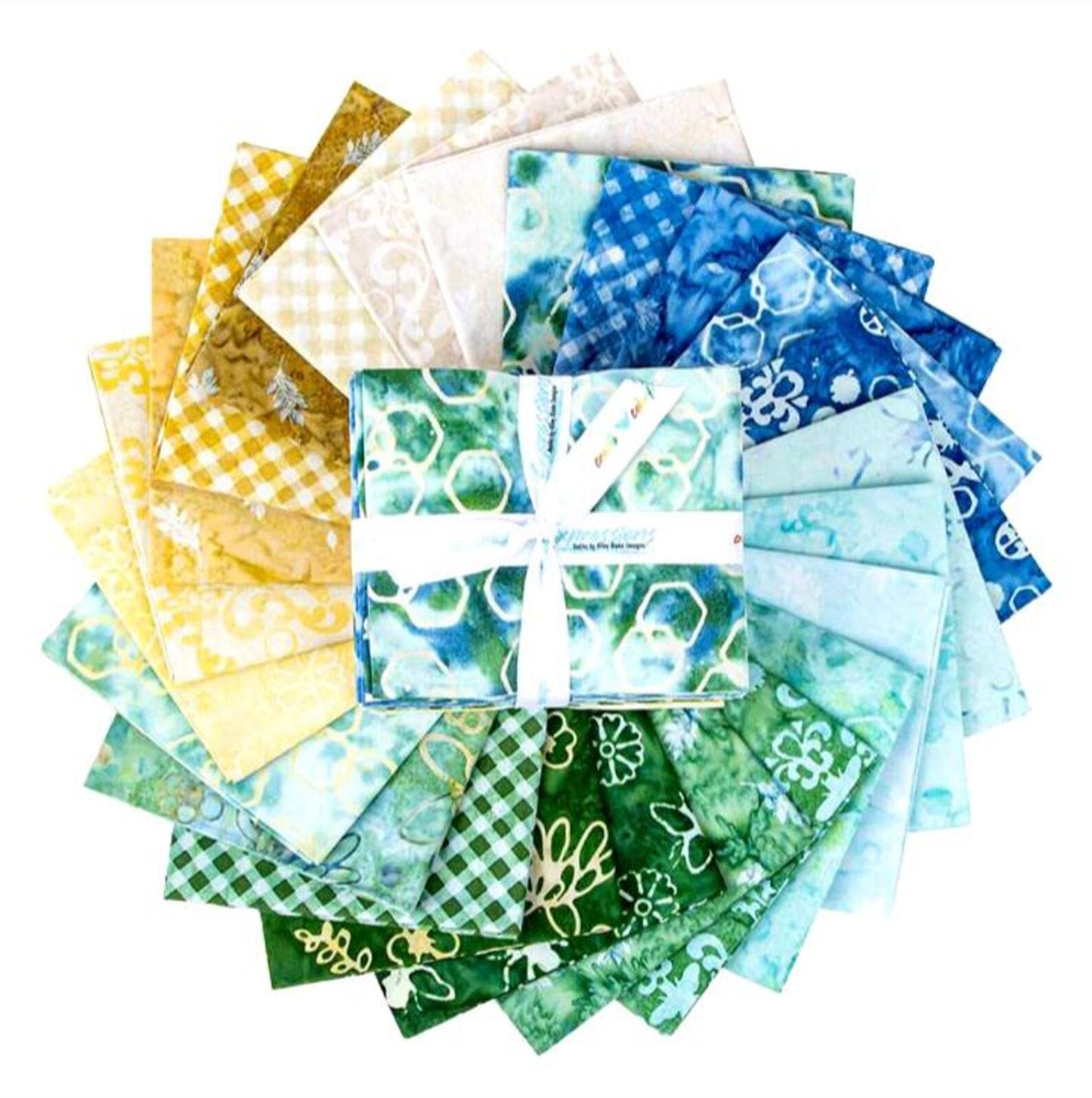 X1001 Riley Blake Expressions Batiks Watercolor Daisies Fat Quarter Bundle 24 pieces