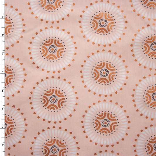 Boundless Fabrics Via Medallions In Copper and Blush 22174 (1003)