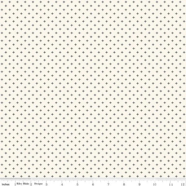 Riley Blake Fleur Noire Criss Cross Cream C12525 (1004)