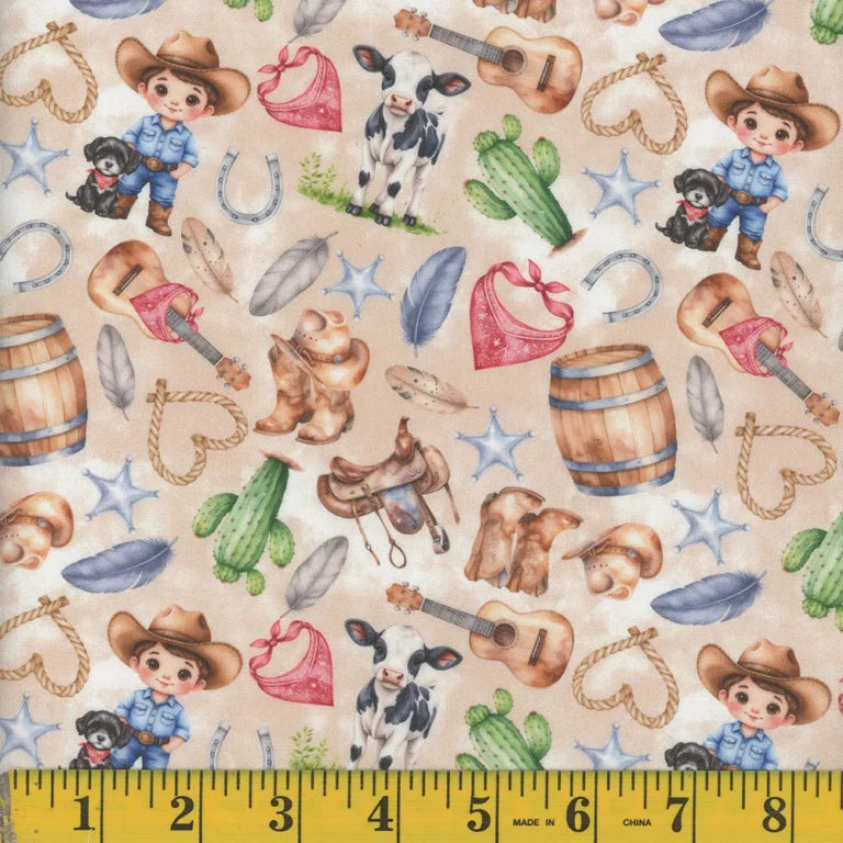 1006 Mook Fabrics Country Boy Allover Tan 143442