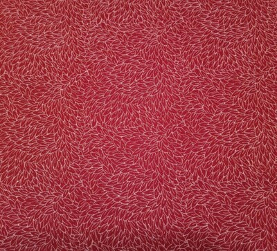 P&B Textiles Farah Flowers Line Leaf Red 04193-R (1008)