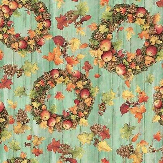 Susan Winget CP68779 Fall Wreath Toss Green Wood