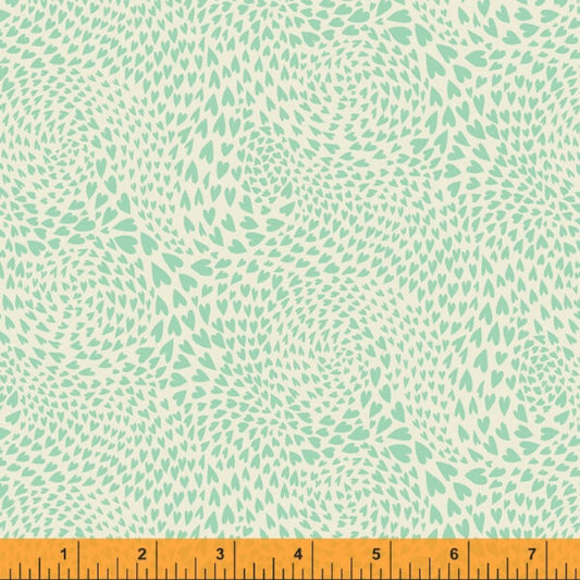 1026 Windham Fabrics Eden Swirl of Hearts Green 52813-14
