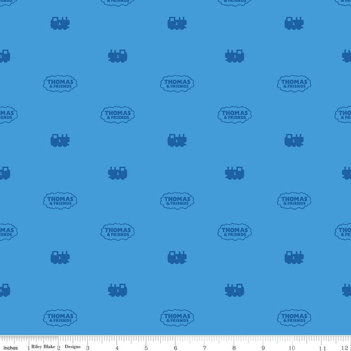 Riley Blake Thomas and Friends C11005 Silhouette Blue