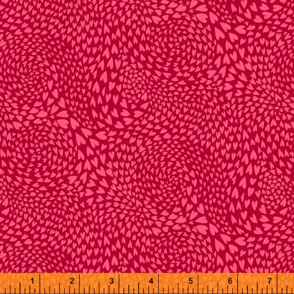 1031 Windham Fabrics Eden Swirl of Hearts Red 52813-8