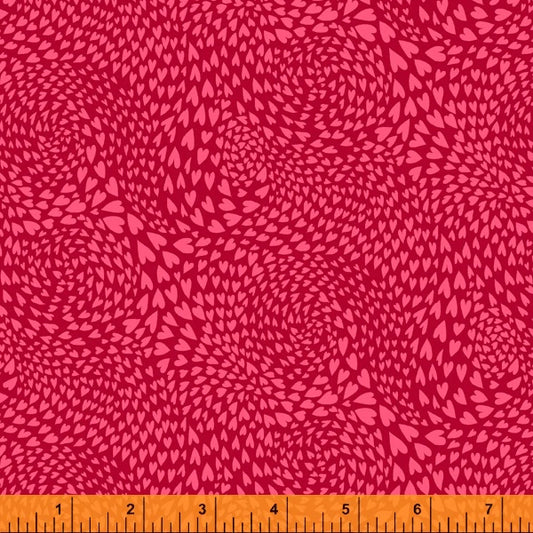 1031 Windham Fabrics Eden Swirl of Hearts Red 52813-8