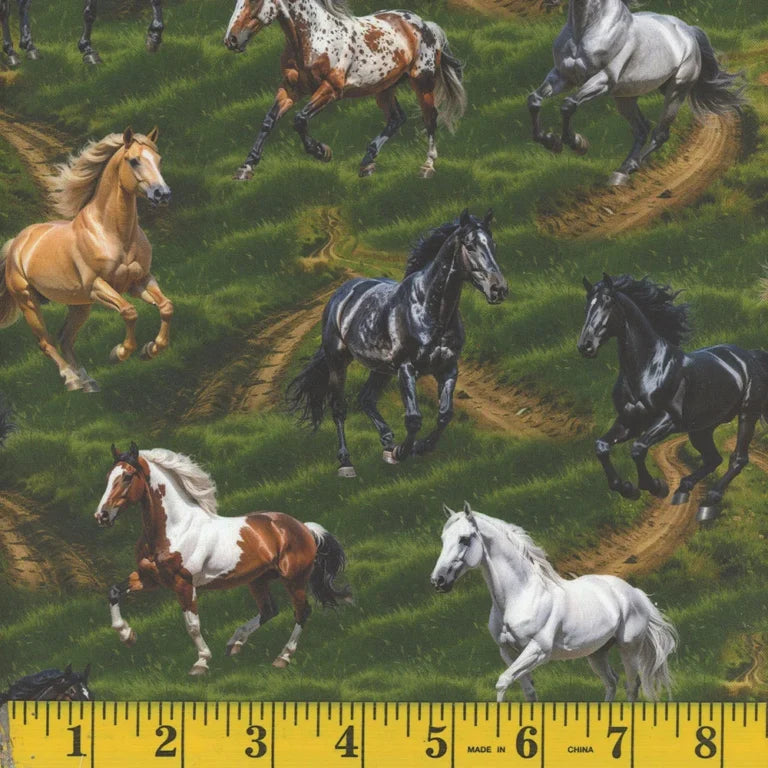 1031 Mook Fabrics Farm Animals Giddy Up Range Multi 144928