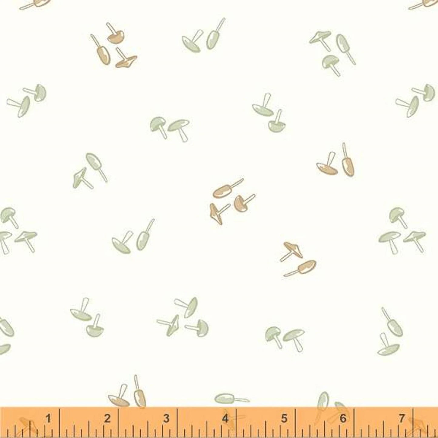 1034 Windham Fabrics Little Whispers Mushrooms Ivory 53172-2