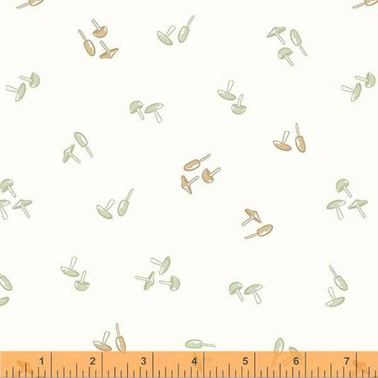 1034 Windham Fabrics Little Whispers Mushrooms Ivory 53172-2