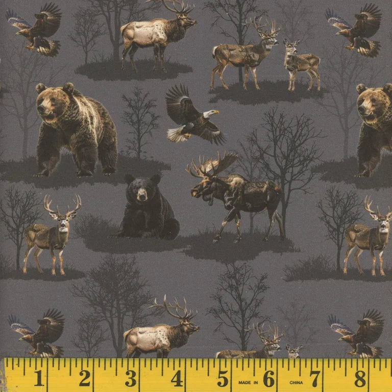 1040 Mook Fabrics The Wilds of the North Grey 144929