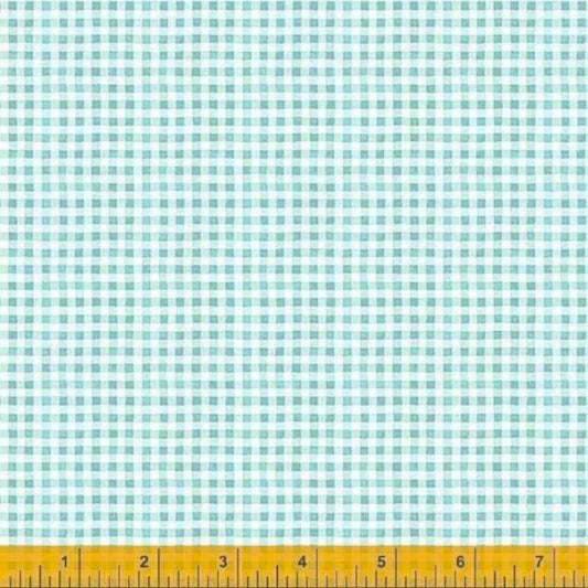 1046 Windham Fabrics Noel Tiny Gingham Aqua 53050-2