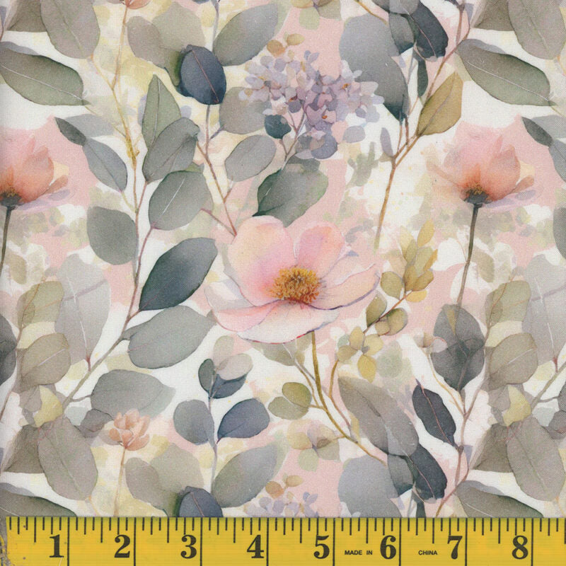 1053 Mook Fabrics Cottage Bloom Pink 141708