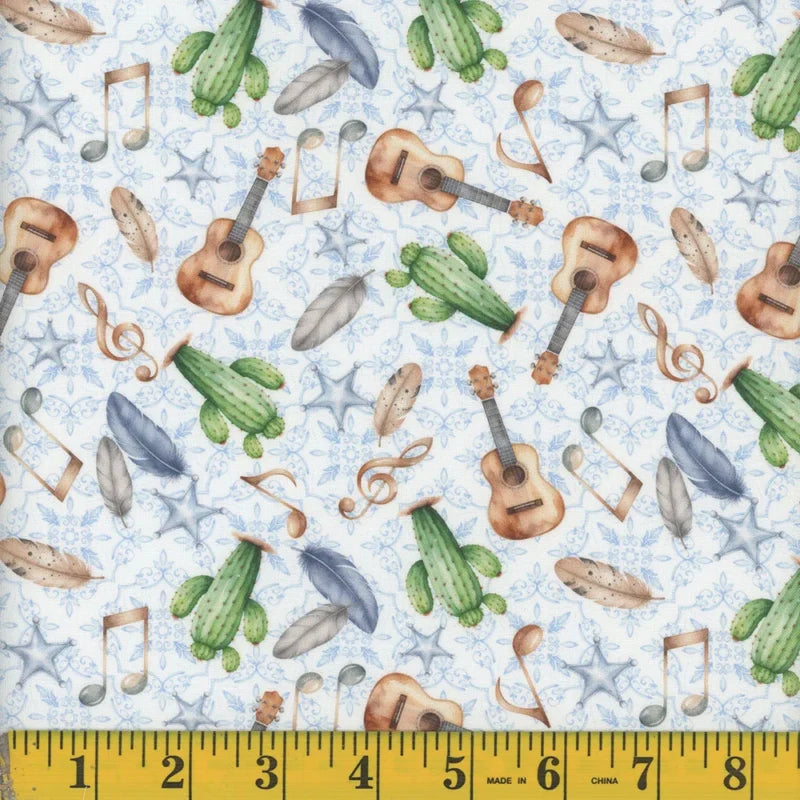 1054 Mook Fabrics Country Boy Desert Song Blue 143443