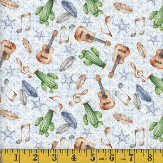 1054 Mook Fabrics Country Boy Desert Song Blue 143443