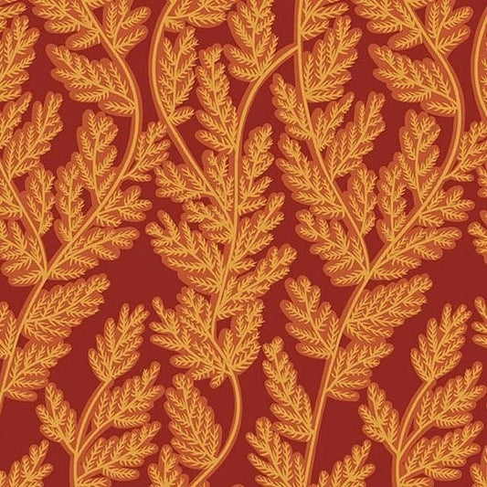 Andover Oracle by Eye Candy Quilts Chonky Ferns Red & Orange A-234-PO