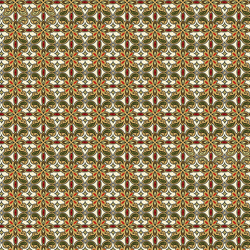 Benartex Samsara Tile Cream Multi 13068M-71