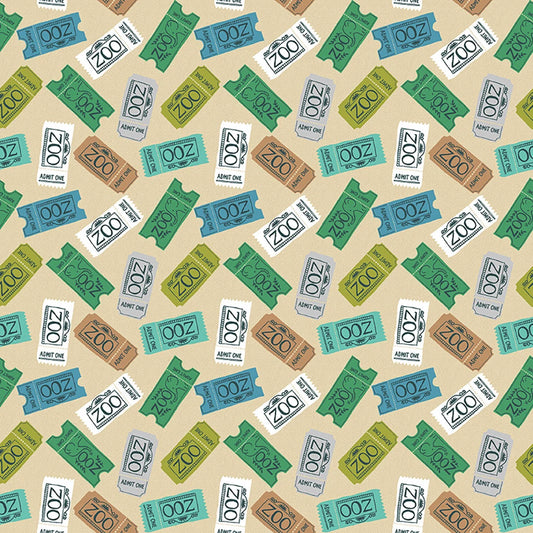 Clothworks Ticket to the Zoo Y3531-60 Dark Butter