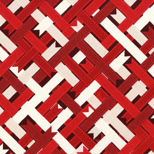 RJR Fabrics Let it Sparkle Ribbon Wave Radiant Metallic Cherry 3496-001