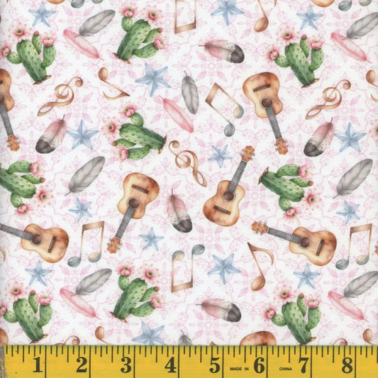 1091 Mook Fabrics Country Girl Desert Song Pink 143610