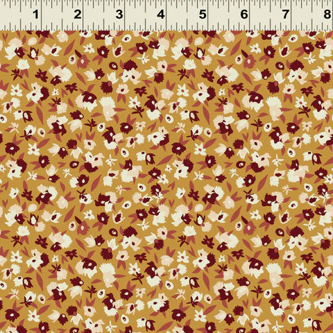 Clothworks Raised Dark Gold Floral Y3418-69
