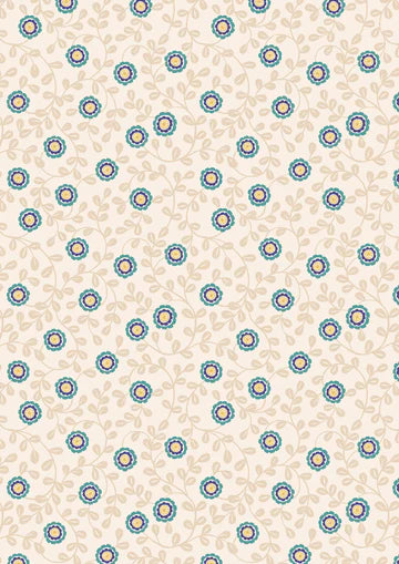 Lewis & Irene Little Matryoshka- Matryoshka Floral on Cream A569-1