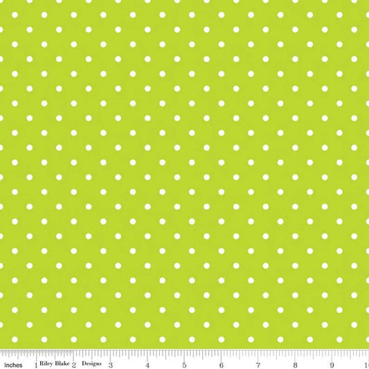 Riley Blake Swiss Dot Lime Green C670