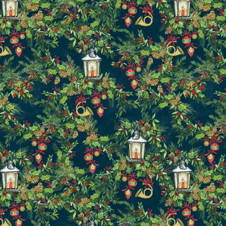 Wilmington Winter Hallow Greenery Navy 39746-497