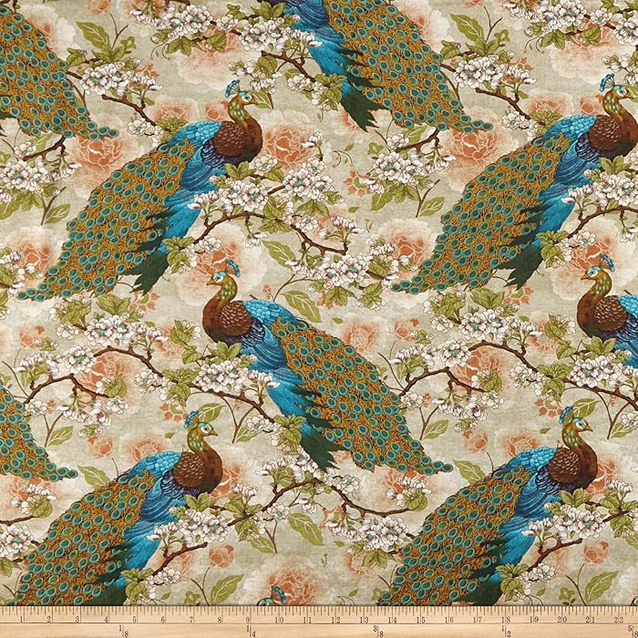 Springs Creative Indian Peacock Peacock Floral CP53589