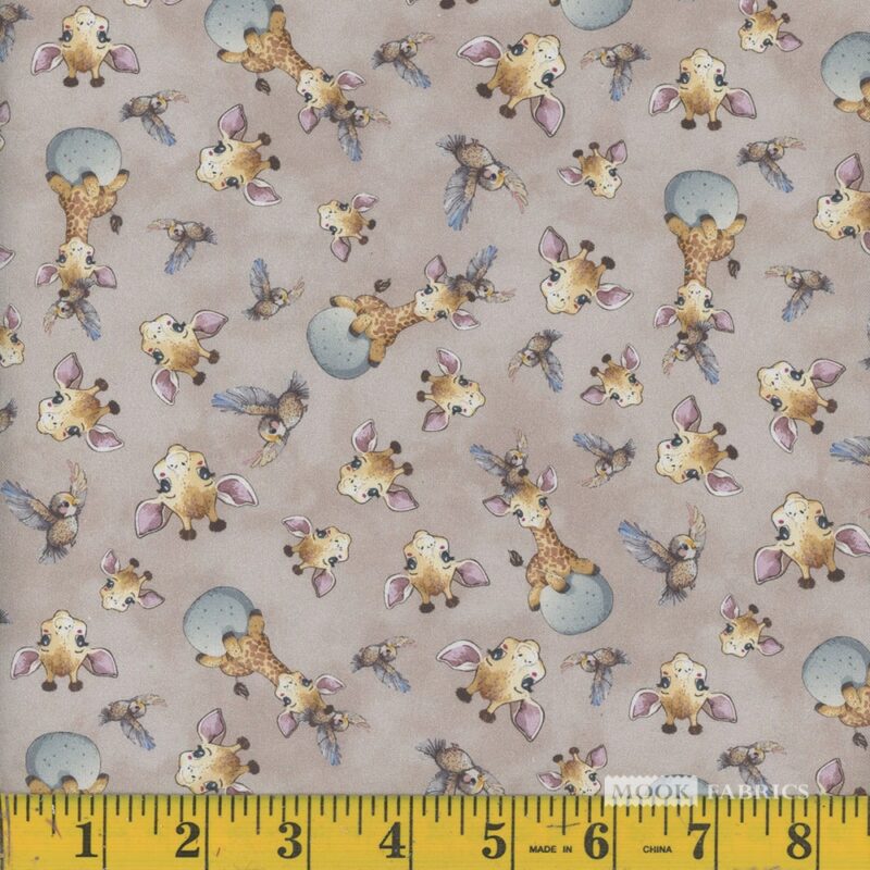 1118 Mook Fabrics Safari Buddies Giraffe Tan 138916