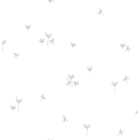 RJR Fabrics Neutral Fields Purple on White VF102-PU1