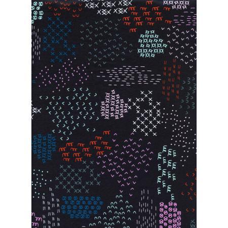 Cotton + Steel Macrame Pattern Black