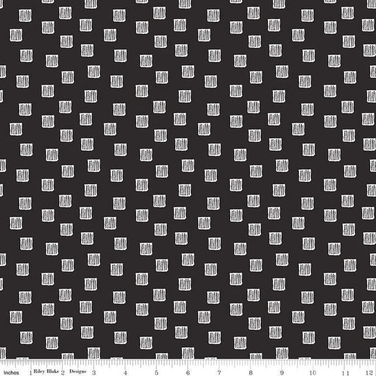 Riley Blake Mad Masquerade Checkered Past C11962 Black