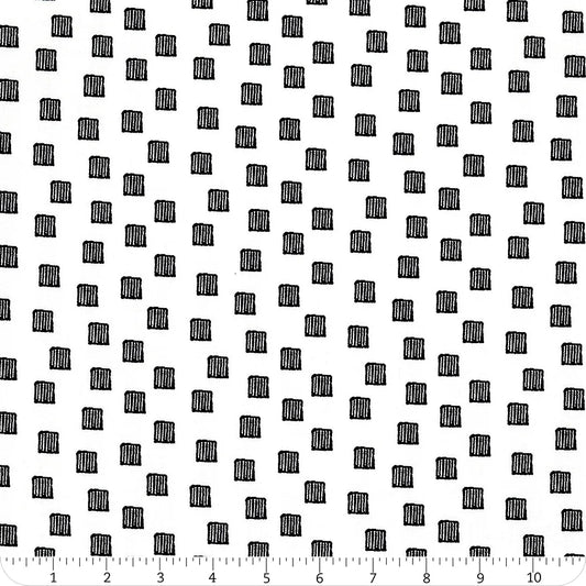 Riley Blake Mad Masquerade Checkered Past C11962 White