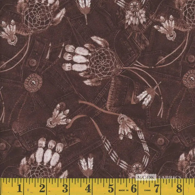 8152 Mook Fabrics Dreamcatchers & Denim 04 Sepia 115866