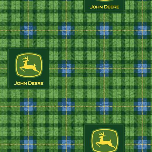 Springs Creative CP70259 John Deere Green Tartan
