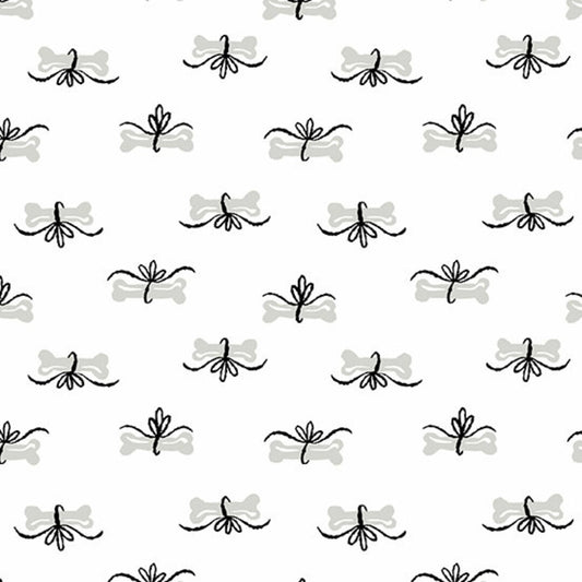 Andover Furry and Bright Bones on White A-586-L