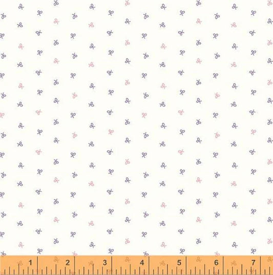 Windham Little Whispers Bows Pink Purple Ivory 53176-2