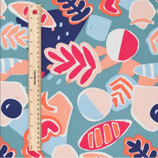 Nerida Hansen Fabrics Wild Shaped Dusk Flame HM-6416-1