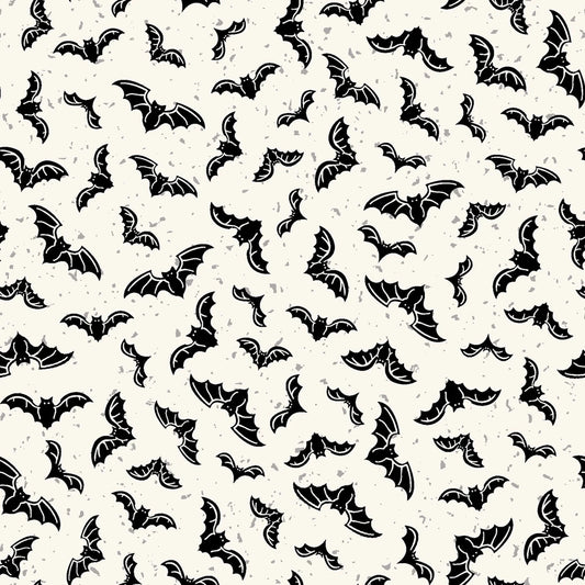 1182 Maywood Studio Goth Gardens Flying Bats White MAS10850-W