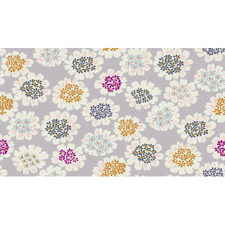 Cotton + Steel Steno Pool Verbena Smoke K3066-001