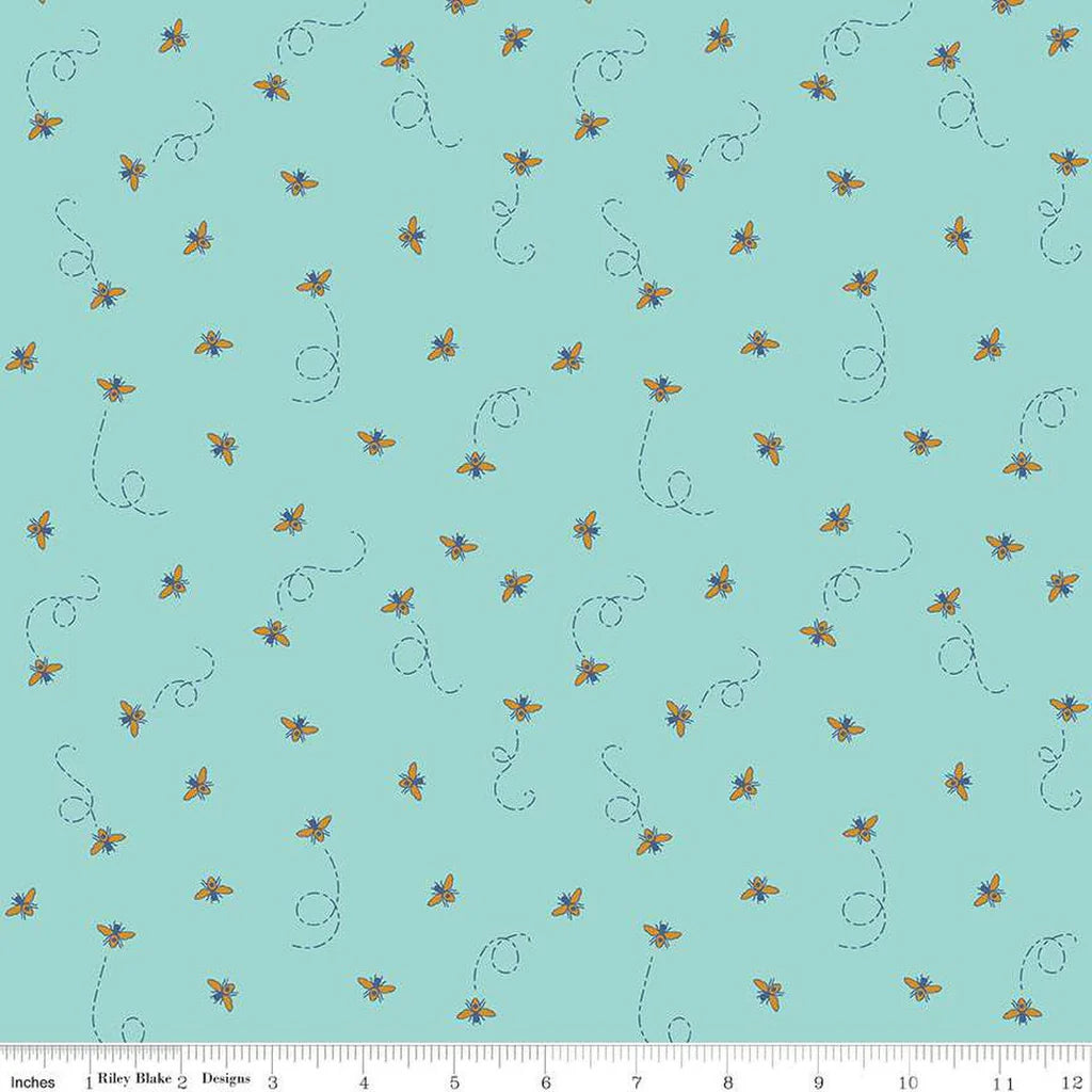 Riley Blake Daisy Fields Bees SC12485 Scuba Sparkle